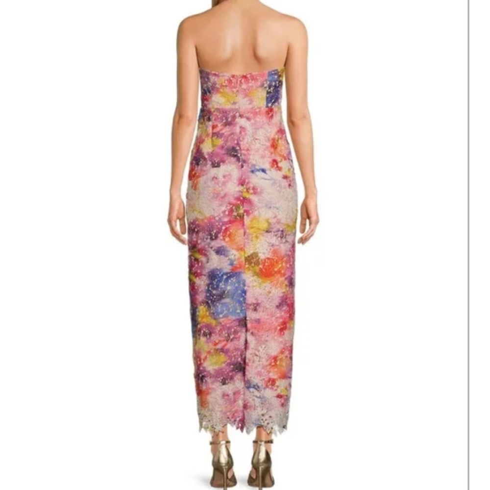 Badgley Mischka Belle by Badgley Mischka Stella Strapless Midi Dress NWT - Picture 2 of 16